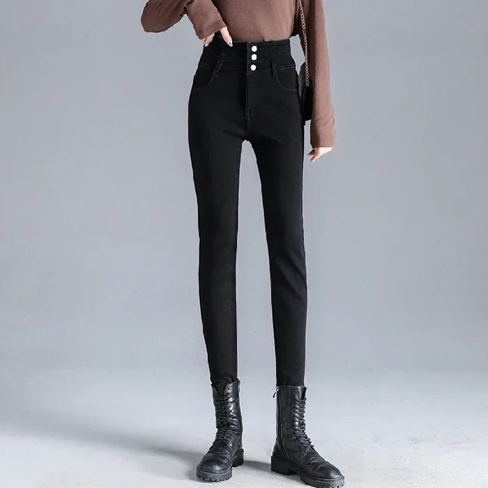 Women's High Waist Stretch Jeans – Slim Denim Pants