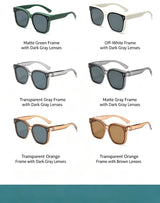 Polarized Clip-On Sunglasses for Glasses Wearers, Fashion Square Over Glasses Myopia Sunglasses, UV400 Protection for Driving, Fishing & Outdoor Use