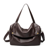 2026 New Large Capacity Women's Shoulder Bag Genuine Leather Tote Casual Handbag for University Students And Commuters Crossbody