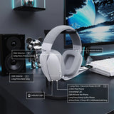 ATTACK SHARK L80PRO Wireless Gaming Headset 2.4G Bluetooth Wired 203g Ultra-Light Dual Mic 40mm Driver Low Latency Headphone