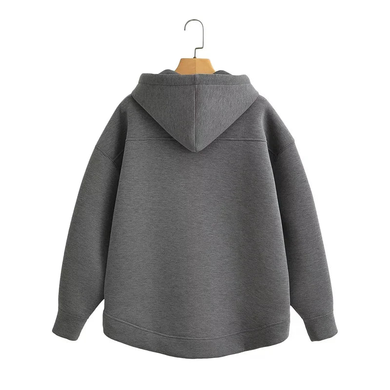 High Street Oversized Zip Hoodie