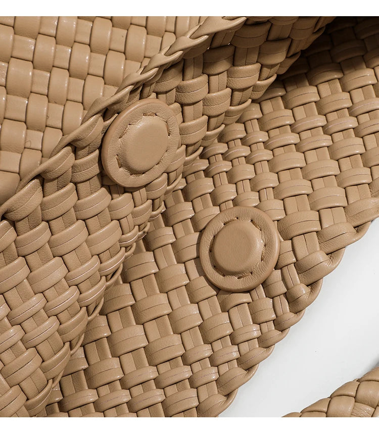 Shoulder bag Woven Bag for Women Europe and the United States popular PU leather soft fabric women underarm bag