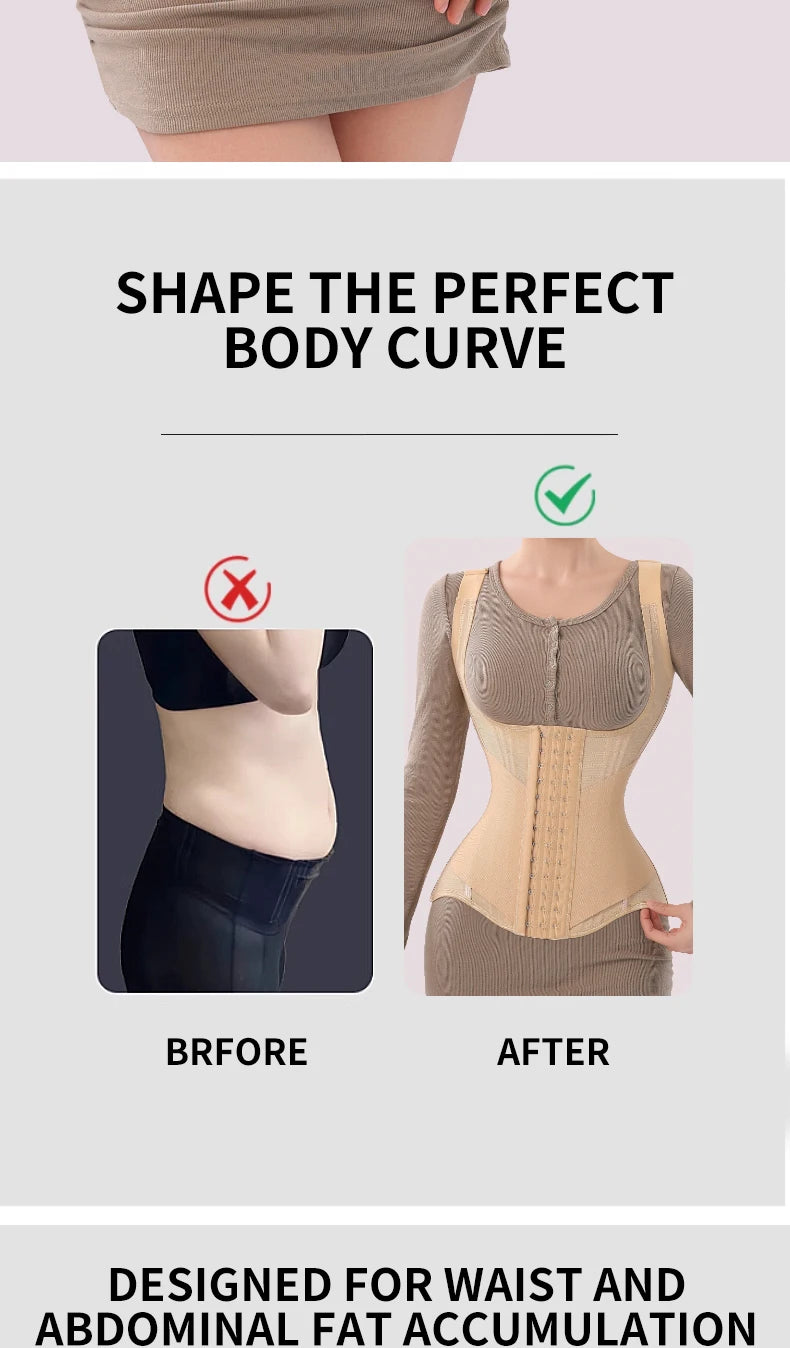 U-Shaped Waist Trainer Corset & Firm Control Body Shaper Tank Top