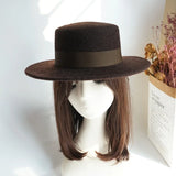 Wool Felt Fedora & Boater Hat – Wide Brim, Unisex