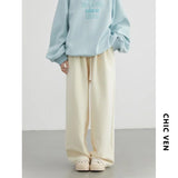 Women's High-Waisted Drawstring Wide-Leg Pants