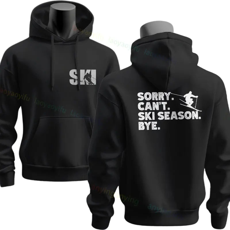 Men's Ski & Snowboard Graphic Hoodie for Fall and Winter