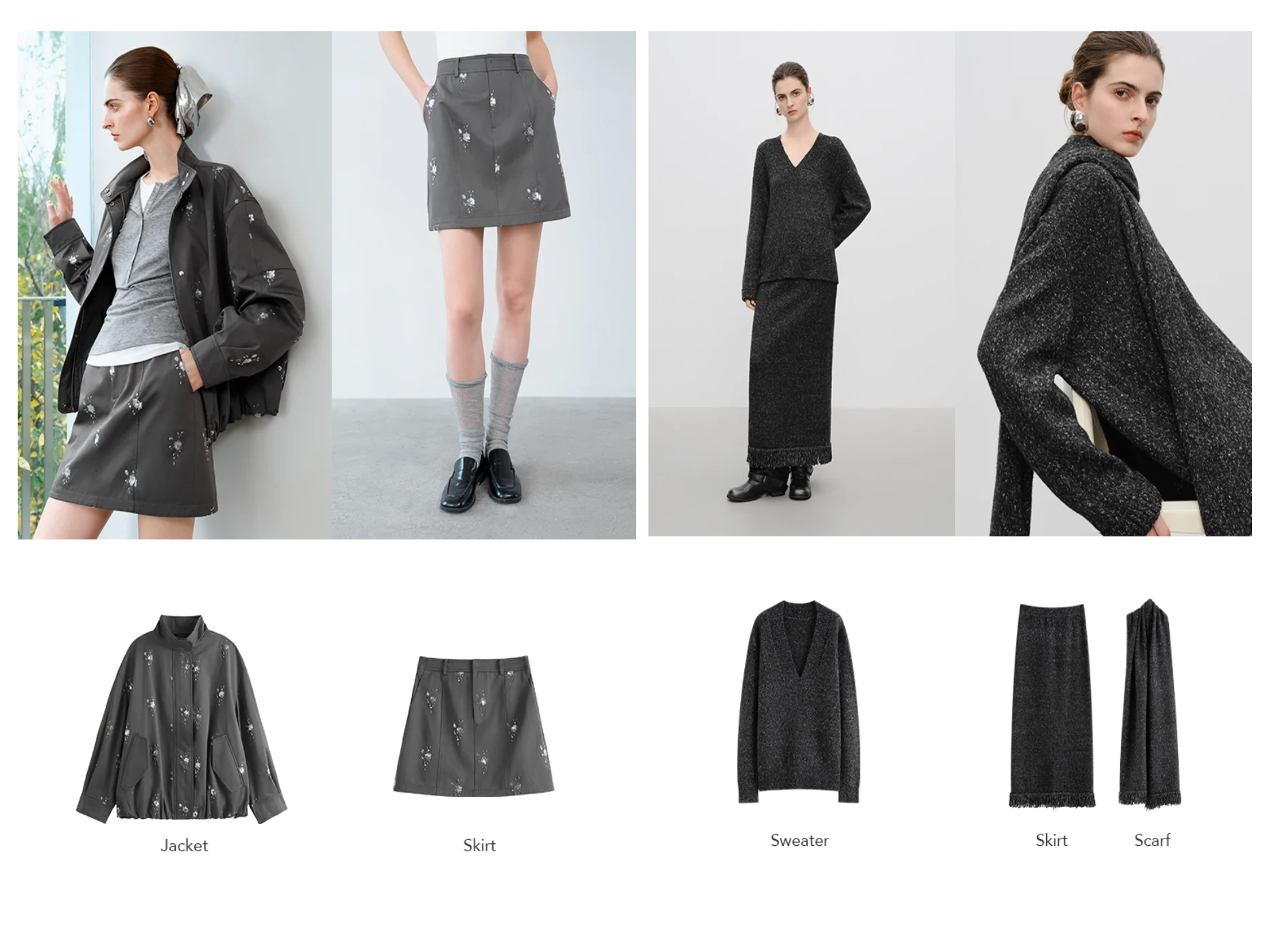 Women's Loose Fit Wool Blend Zipper Cardigan – Fall/Winter 2025 USA Style