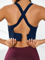 Cross-Back Adjustable Seamless Sports Bra Set – Breathable & Pad-Free