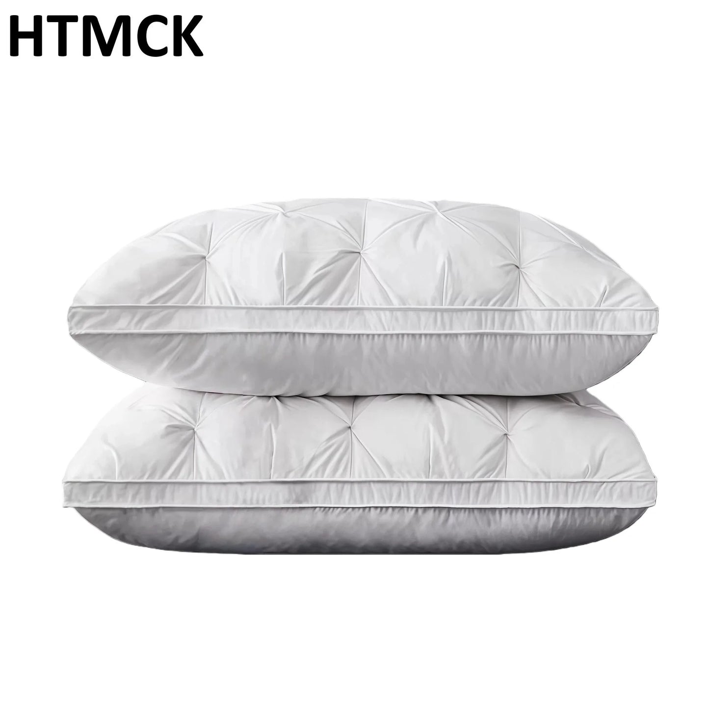 HTMCK 5-Star Hotel Comfortable Sleeping Pillow Three-Dimensional Soft Bilateral Washed Solid Color  Sleeping Pillows