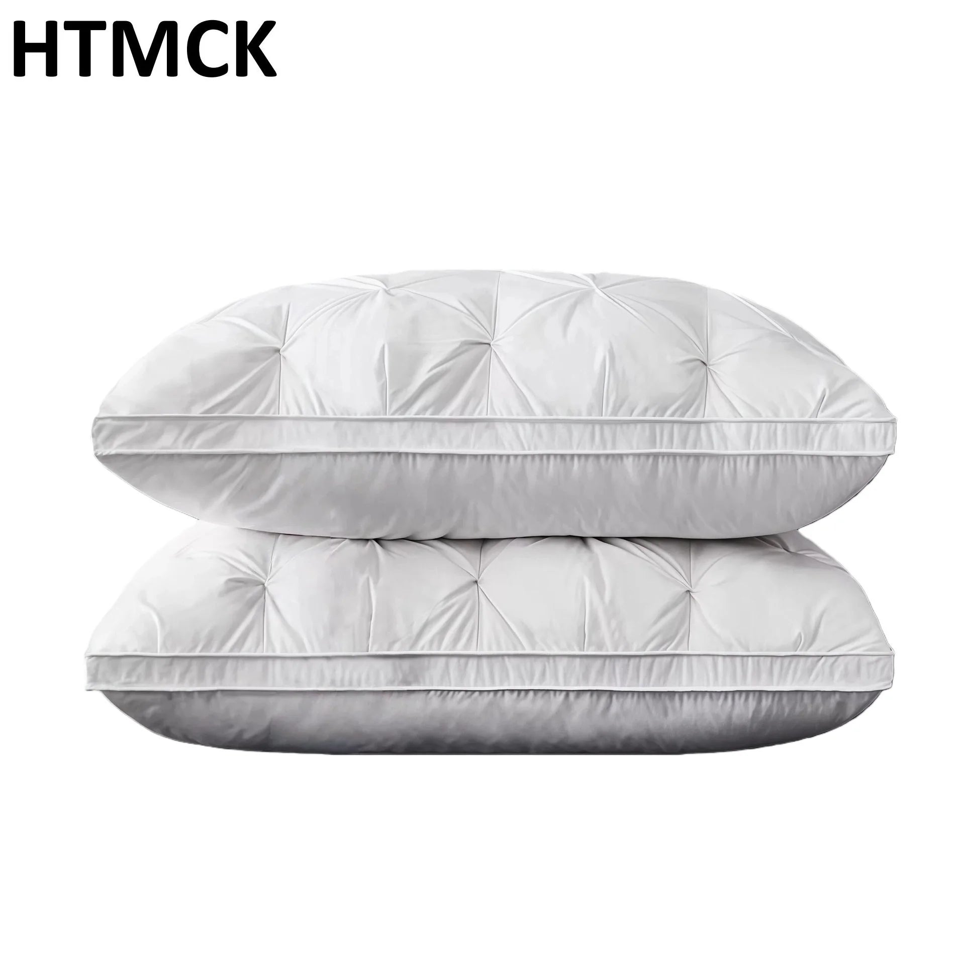 HTMCK 5-Star Hotel Comfortable Sleeping Pillow Three-Dimensional Soft Bilateral Washed Solid Color  Sleeping Pillows