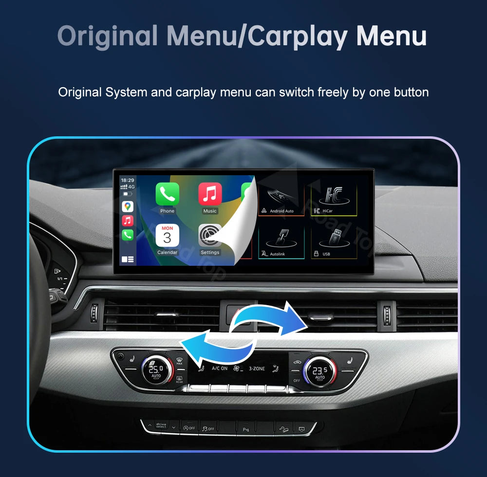 12.3" Audi A4/A5/S4/S5 Multimedia Touch Screen – Wireless CarPlay & Android Auto
