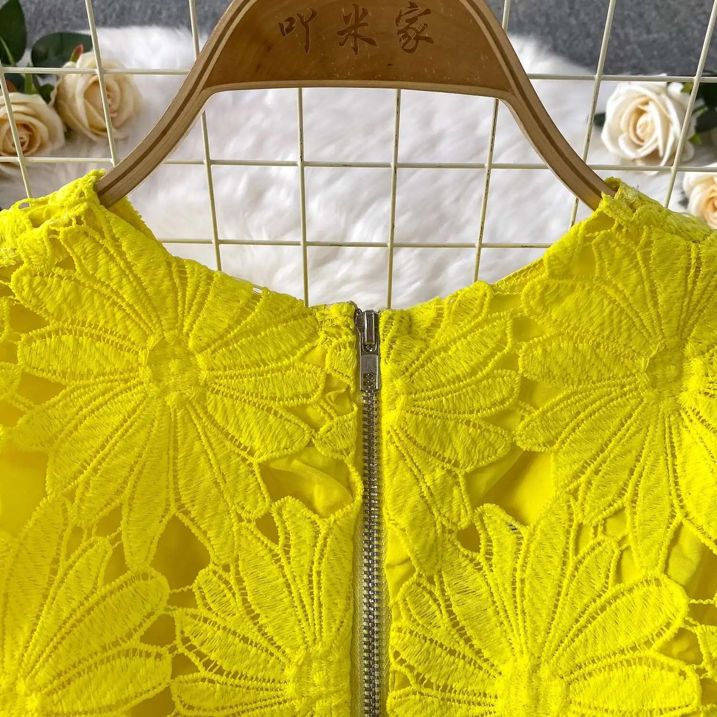 Elegant Crochet Embroidery 2-Piece Set