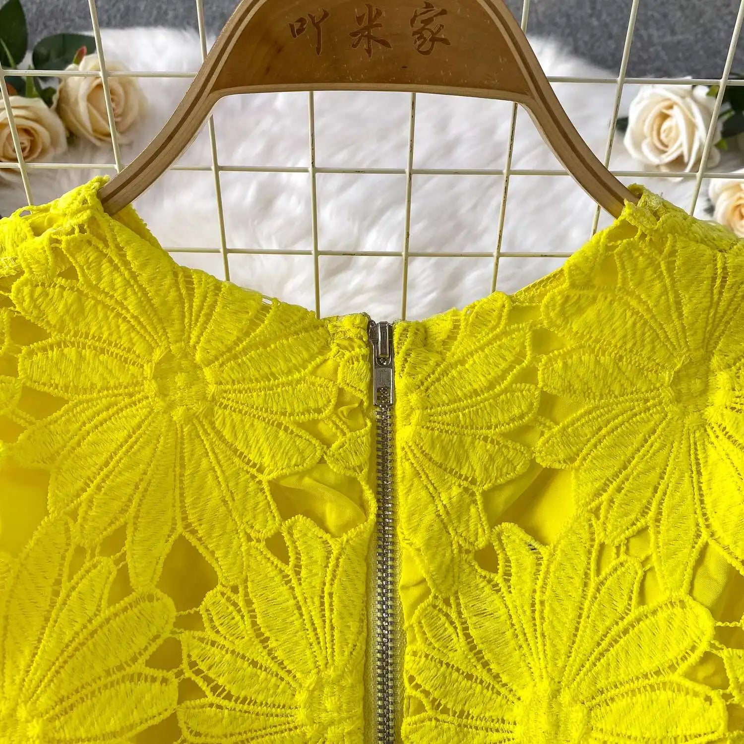 Elegant Crochet Embroidery 2-Piece Set