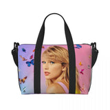 Custom The Eras Tour 1989 Taylor's Swift's American Pop Singer Tote Bag Women Large Capacity Beach Gym Travel Bags