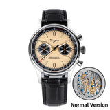 Sugess 1963 Pilot Watch Men Mechanical Chronograph Panda Wristwatch Air Force Sapphire Waterproof for Seagull Movement ST1901 v3