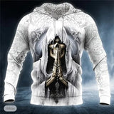 Men’s 3D Skull Print Pullover Hoodie