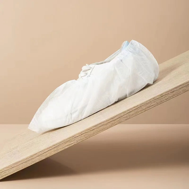 100Pack Disposable Shoe Covers Boot Non-Slip Large Foot Booties for Indoors Contractors Floor Carpet Shoe Coverings Protectors