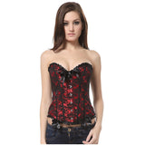 Gothic Overbust Corset Top - Slimming Waist Cincher