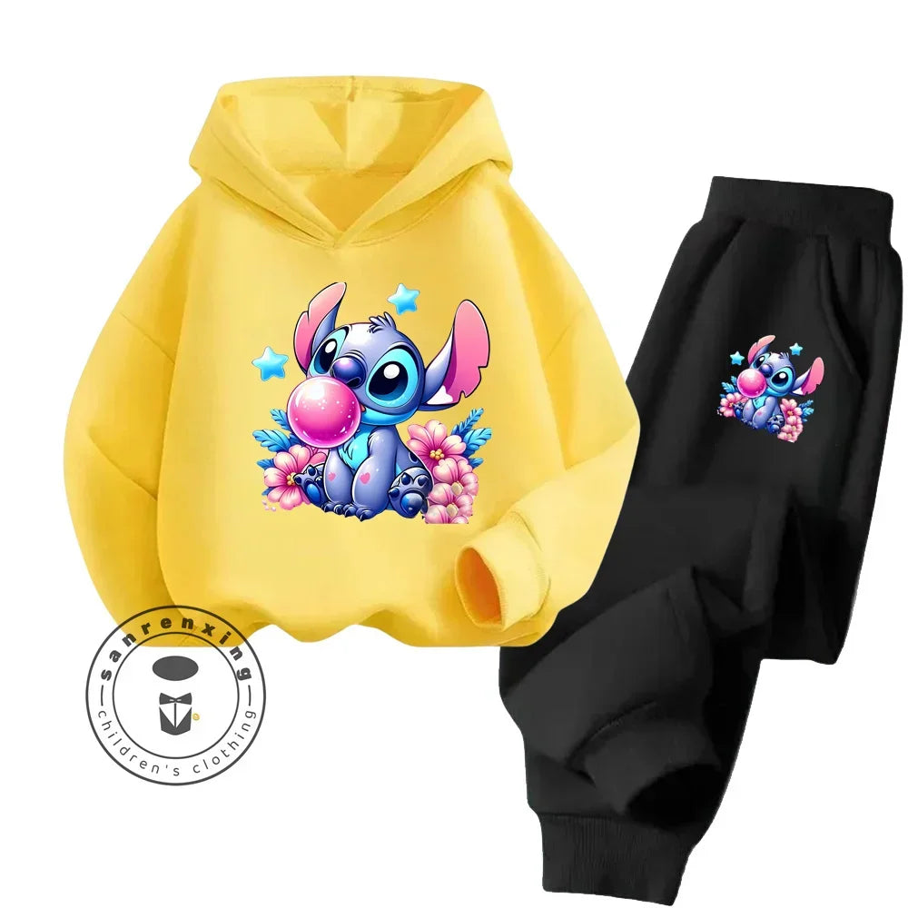 Disney Stitch Long Sleeve Hoodie & Pants Set