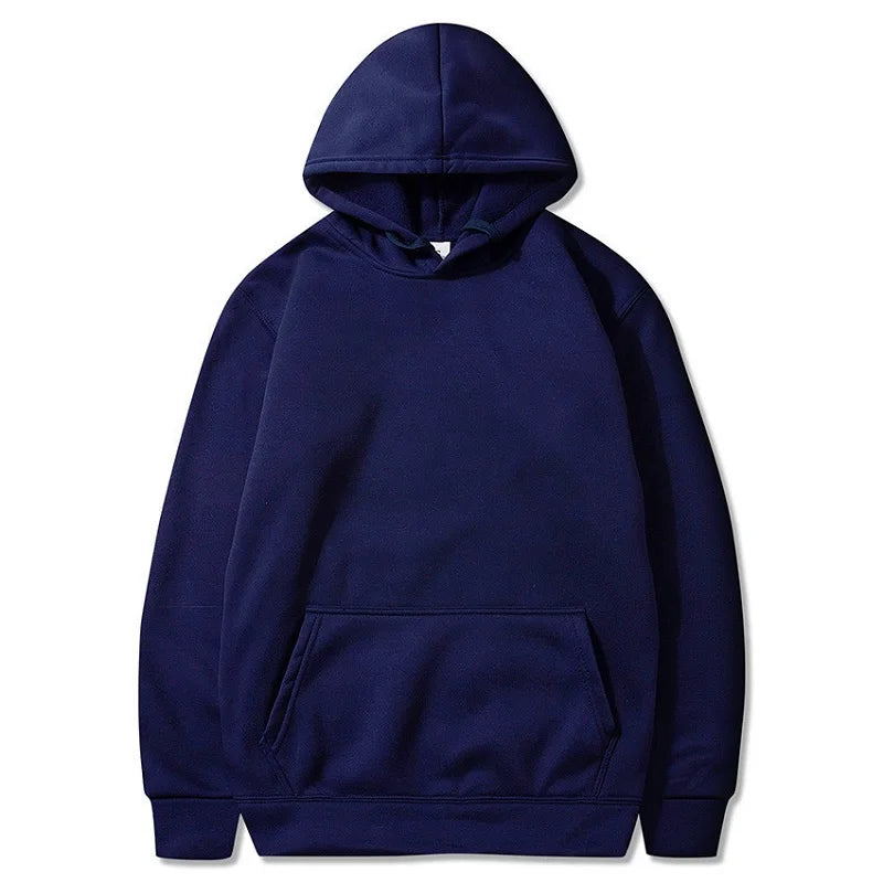 Men’s Classic Solid Color Pullover Hoodie