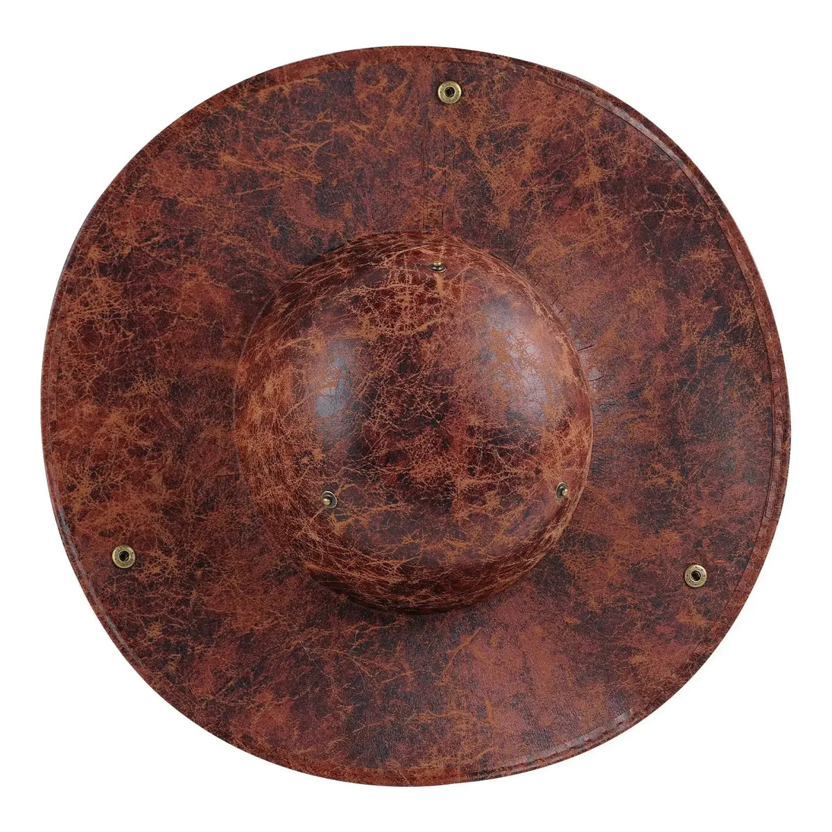 Faux Leather Pirate Hat Brown Captain Hat Vintage Button Masquerade Party Cosplay Costume Hat For Men Women Photography Props