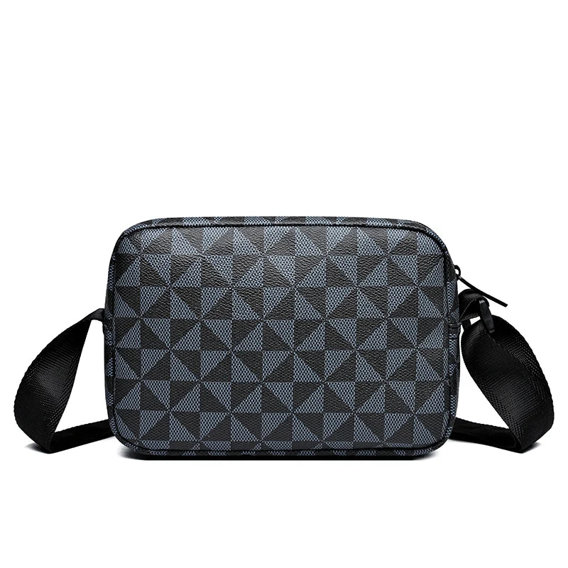 Neutral Style Backpack for Men and Women, with a Cross-Body Design, Suitable for Travel Photography. Features Shark Tooth Print.