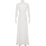 V-Neck Lace Patchwork Maxi Gown