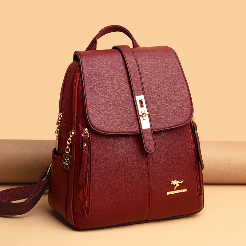 Luxury Vintage Leather Backpack