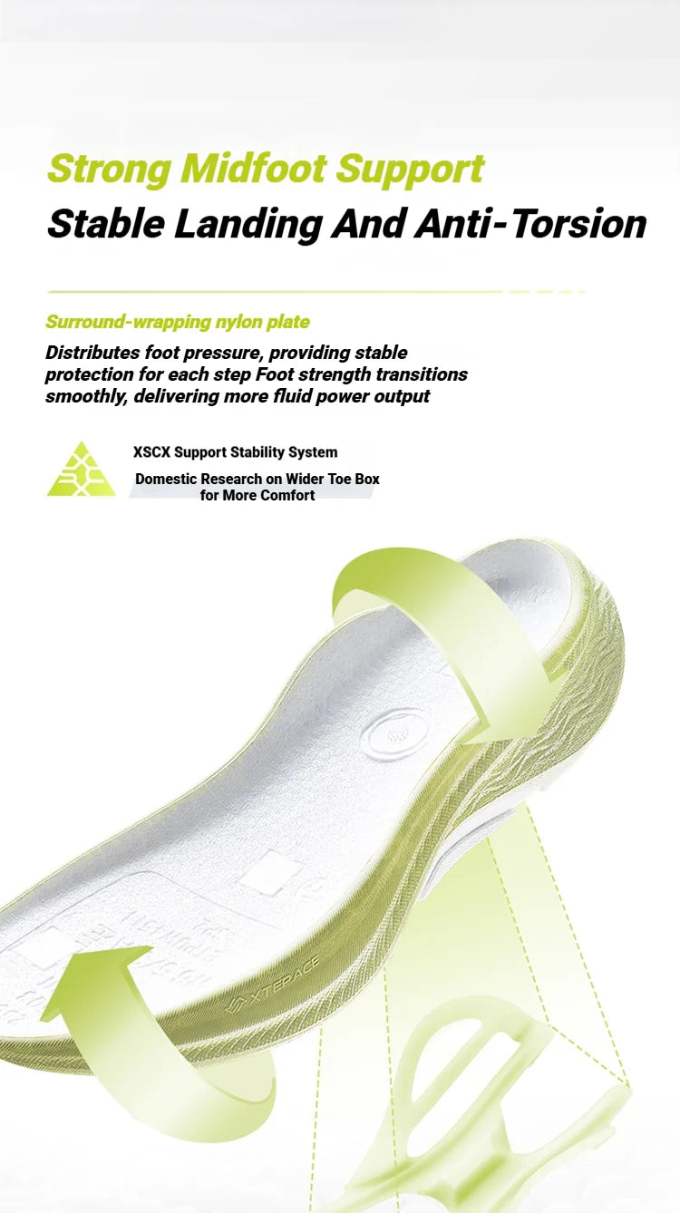 Xtep 2000km Plus Running Shoes Women's 2025 Spring Lightweight Anti-slip Wear-Resistant Training Jogging Sneakers 875318110009