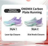 ONEMIX Trail Racing Running Shoes Cushion Breathable Mesh Stable Wearable Outdoor Carbon Plate Marathon Sport Training Sneakers