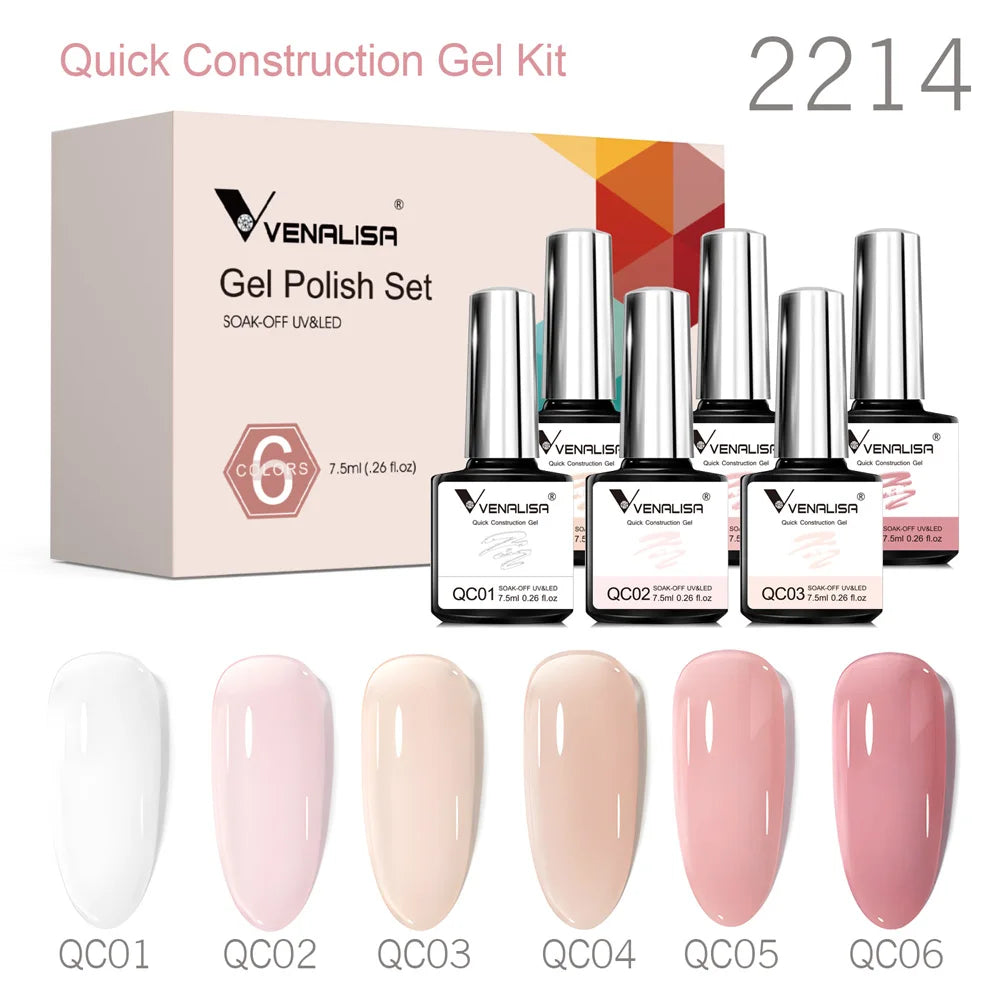VENALISA 6pcs/kit Autumn Color Collection Fall Nails Brown Earth Gel Nail Polish TPO FREE Soak Off UV LED Semi Permanent Gel Set
