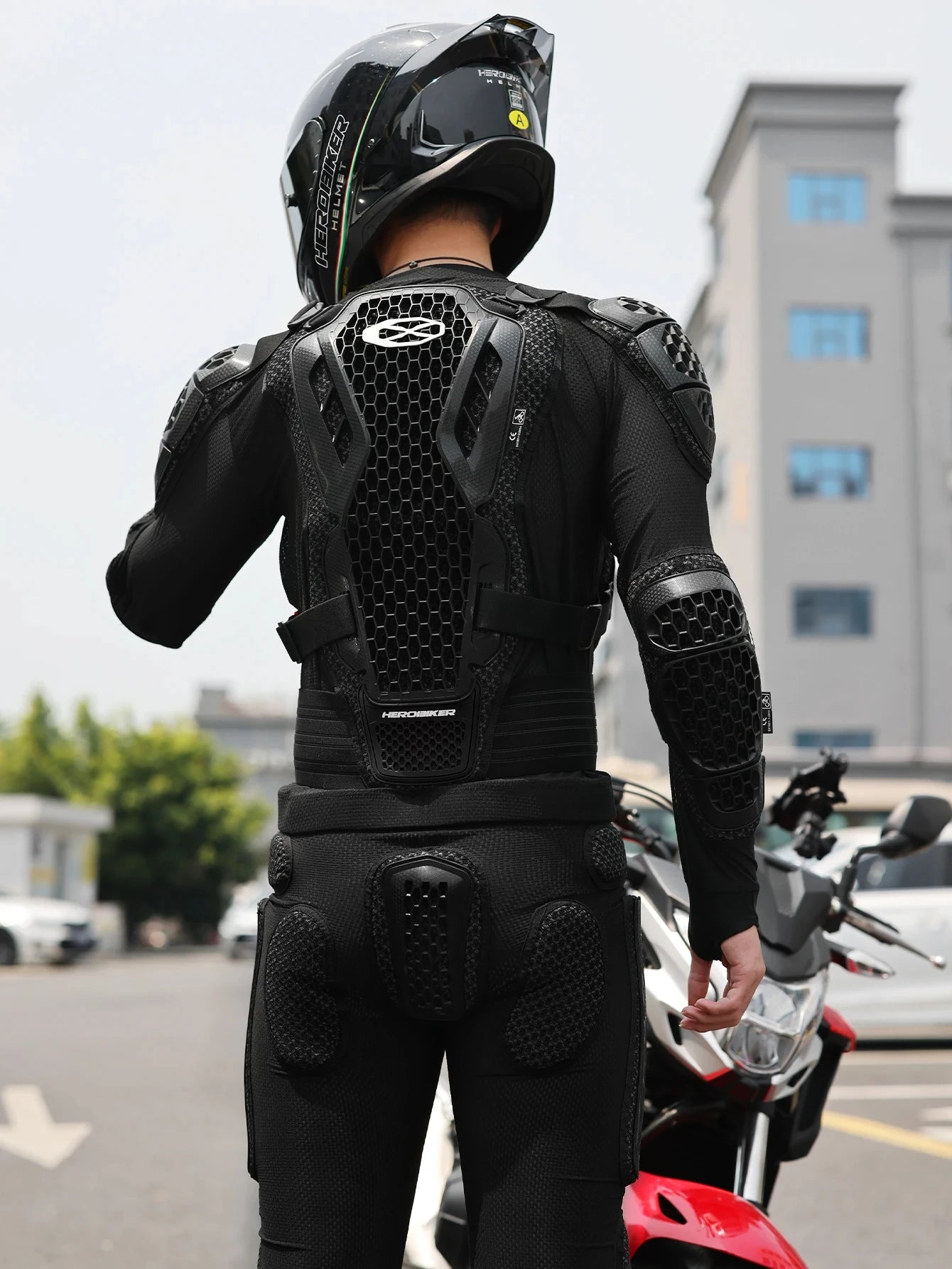 New Motocross Armor Jacket Off-Road Motorcycle Protection Gear Anti Crash Chest Back Padding Motorbike Jacket Pants CE Certified