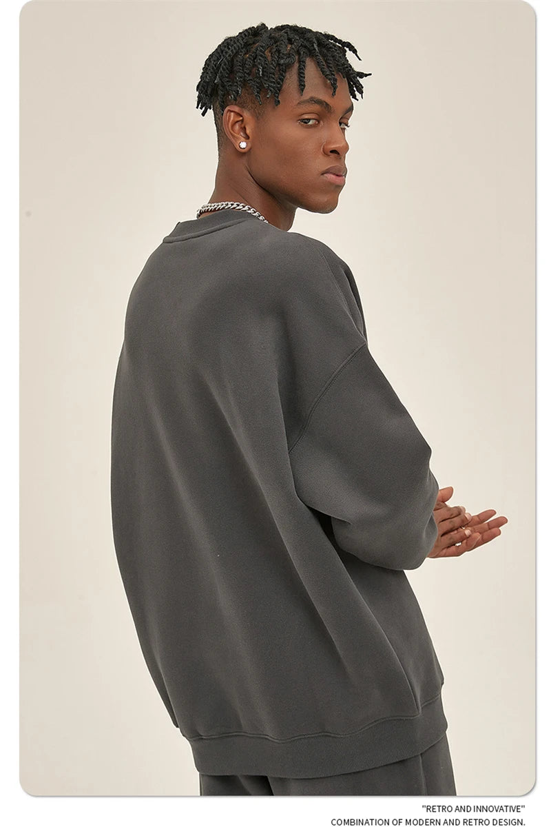 Men's 350gsm Fleece Crewneck Sweatshirt