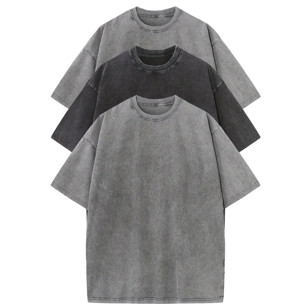 3pcs Men's 100% Cotton Loose-Fit T-Shirts in Solid Colors Casual Short Sleeve Crew Neck Ideal for Summer Outdoor