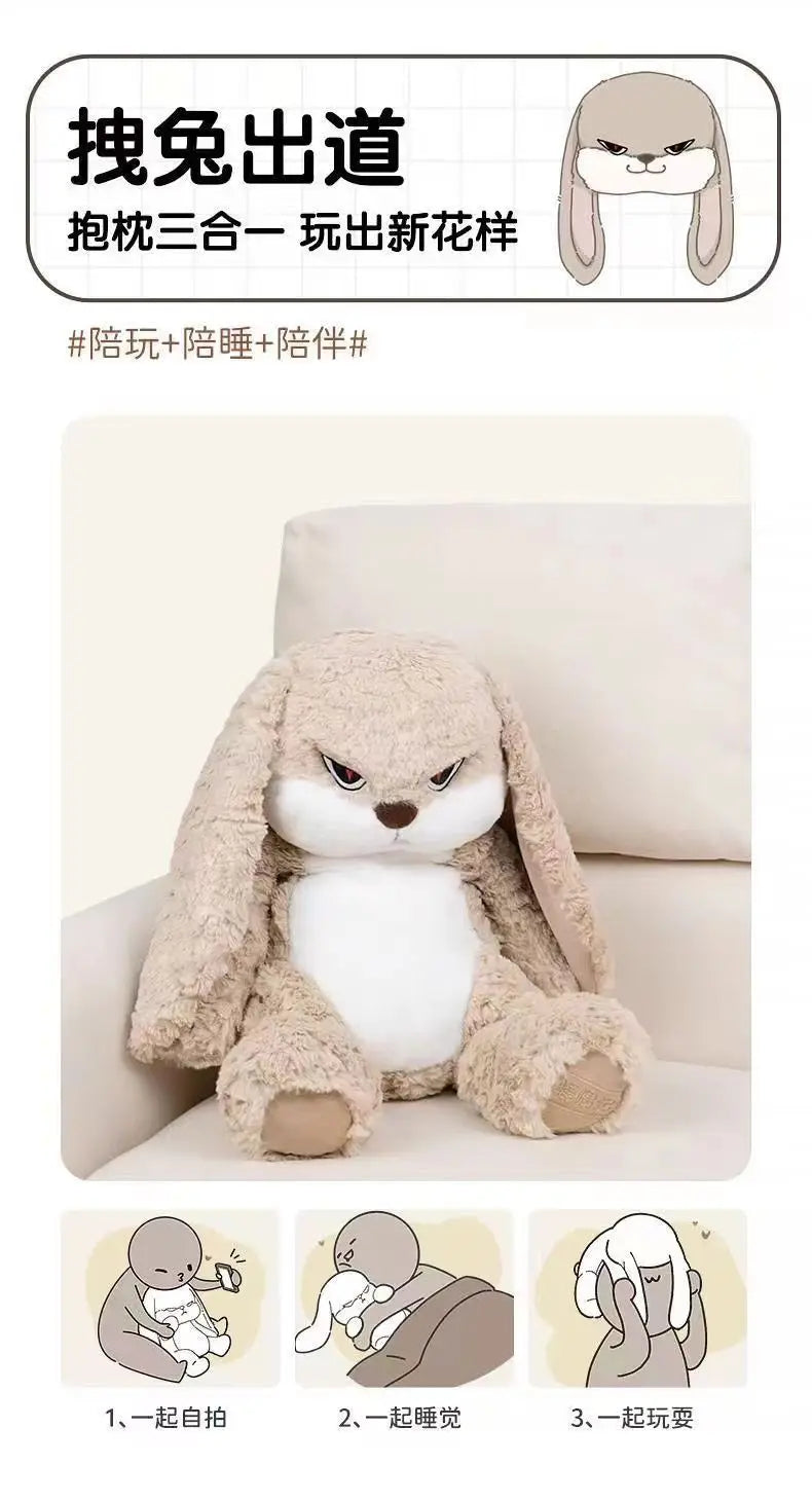 Fluffy Rabbit Plush Toy – Kawaii Stuffed Animal Doll