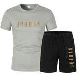 Men's Printed Knit Two-Piece Set – T-Shirt & Shorts