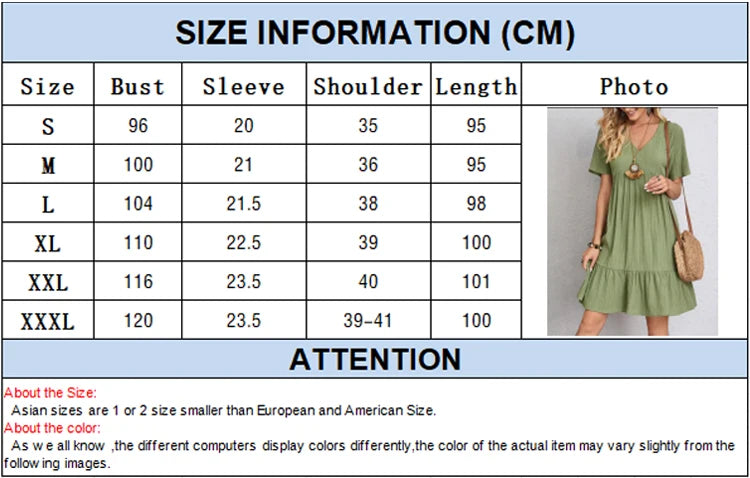 Elegant V-Neck Pleated A-Line Dress