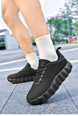 ClaWave Unisex Massage Cushioning Running Sneakers — Breathable Knit, Non-Slip