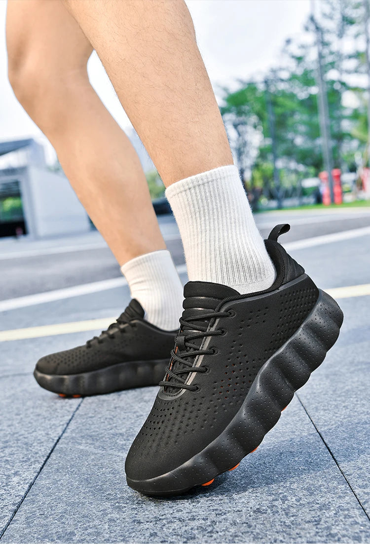 ClaWave Unisex Massage Cushioning Running Sneakers — Breathable Knit, Non-Slip