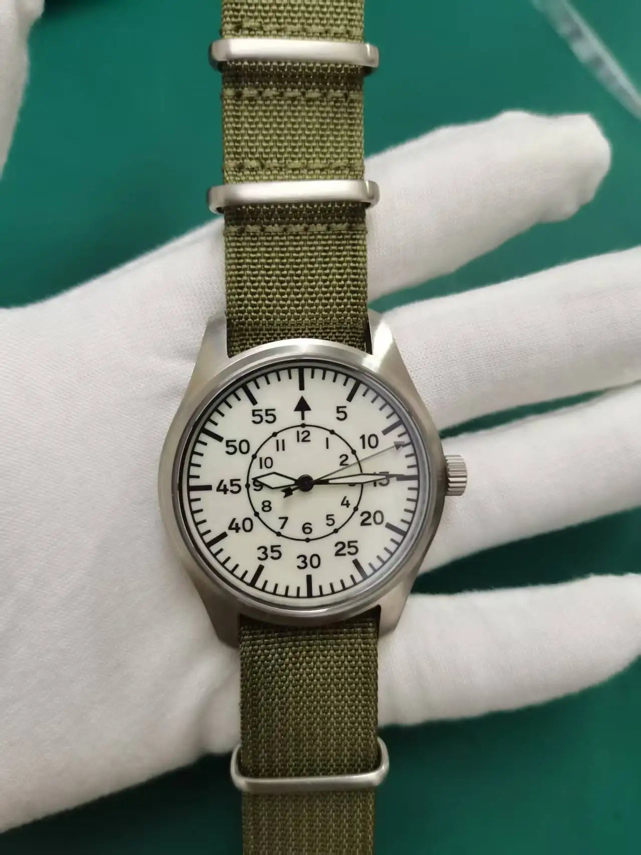 DD40mm Vh31 Beat Quartz Men Watches Sapphire Crystal waterproof 5Bar 316L Stainless Steel vintage Pilot Men watch