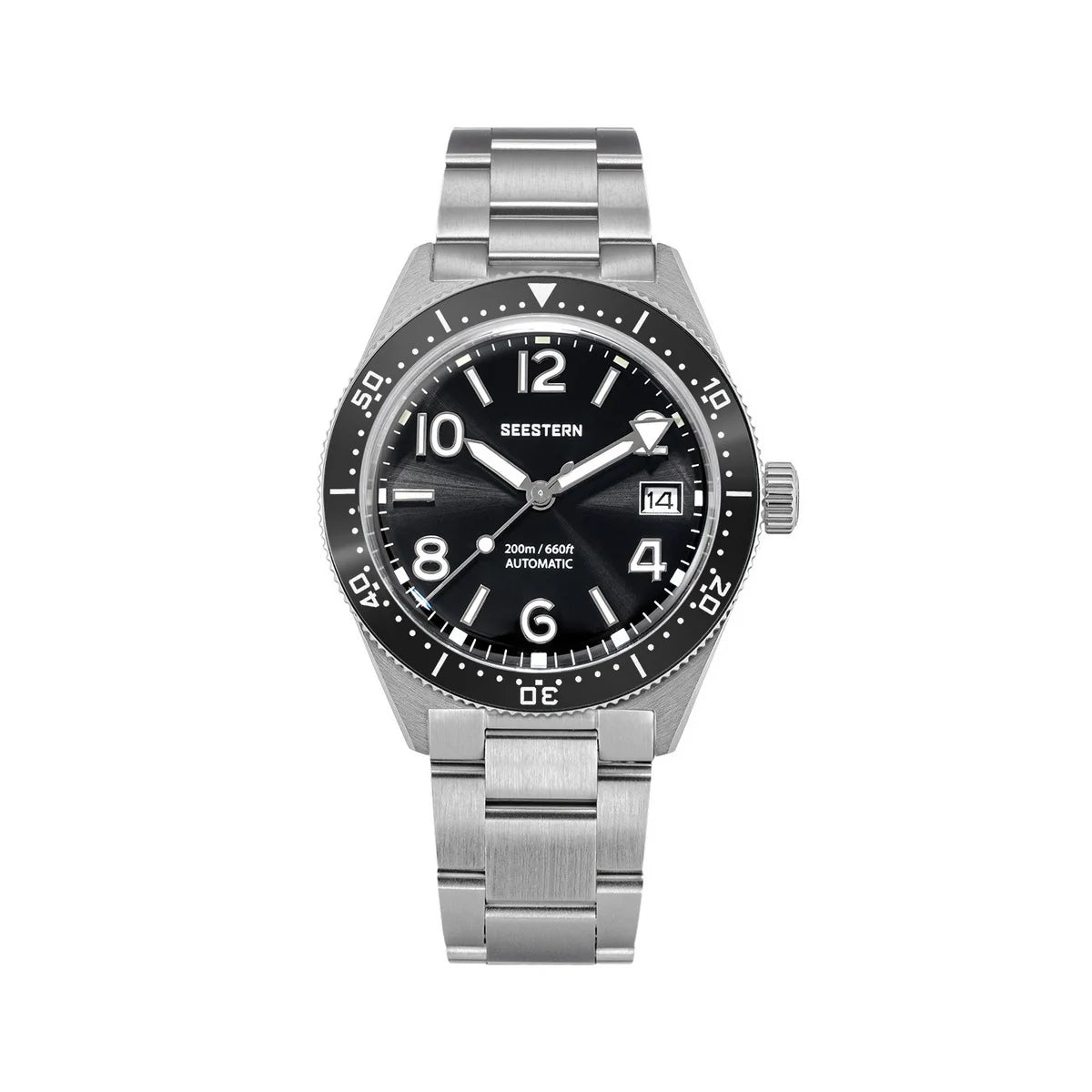 SEESTERN Diver Mens Watch Automatic Japan NH35A Movement 200M Waterproof Mechanical Wristwatches Luminous Domed Crystal S434 new