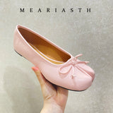 Women's Split-Toe Bow Loafers | Elegant Flat Pumps