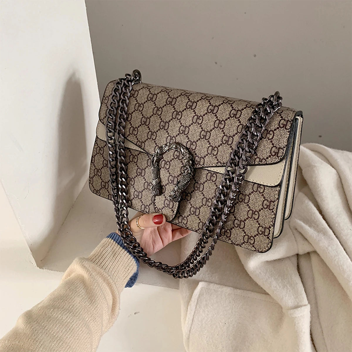 Advanced Wine God Bag for Women New Style Women Versatile Fashion Chain Bag Single Shoulder Crossbody Bag