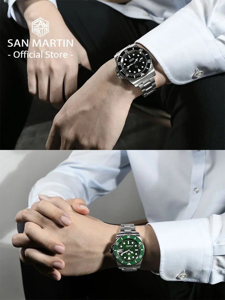 San Martin New 40mm Water Ghost Diver Watch Men Luxury ST 2130 Automatic Mechanical Watch Sapphire Waterproof 200m SN0017
