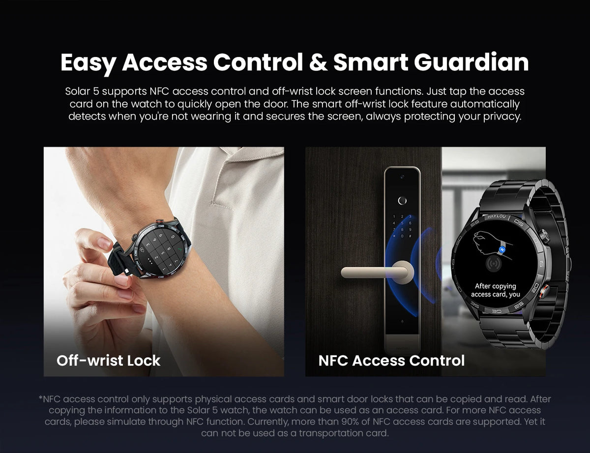 HAYLOU Solar 5 Smartwatch – AMOLED, Bluetooth Calling