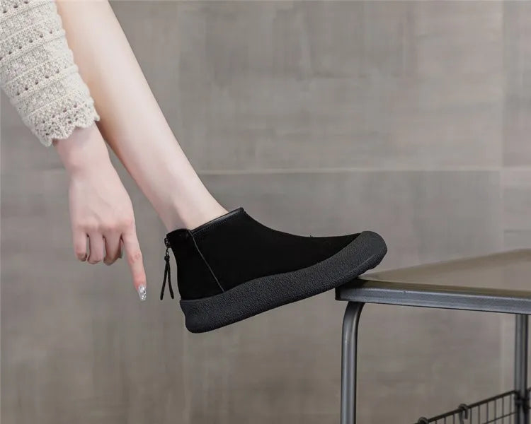 Premium Genuine Leather Winter Snow Boots