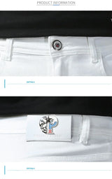 Men's Slim-Fit Cotton Jeans – Crisp White