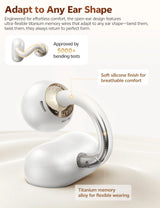 QCY CT06 Clip On Earbuds Crossky C50 Open Ear Wireless Bluetooth 6.0 Headphones with 4 Mic 35H Earbuds Comfortable for Running