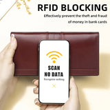 SCHLATUM Women Leather  Wallet Long Multifunction Business Card Holder Purse Brand Fashion Female Purse