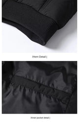 Men's Casual Baseball Collar Warm Cotton Jacket